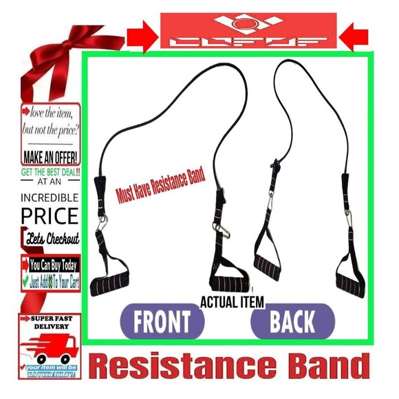 🛑 COFOF Workout ➕🆒 RESISTANCE BANDS Handles Exercise Fitness Gym 💸BUY NOW‼️ - Picture 1 of 16